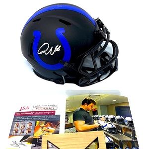 Quenton Nelson Indianapolis Colts Signed Autograph Rare Eclipse Mini Helmet JSA